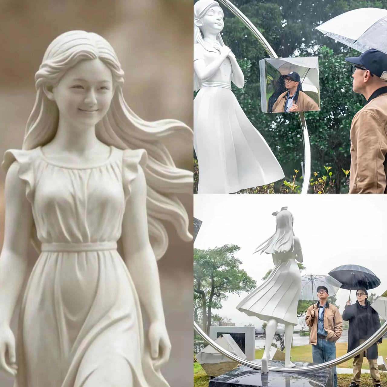 雕像的纪念词抹去了熙媛的一切，只有他的深情人设。爱她的人会歌颂她的优秀品质，这座