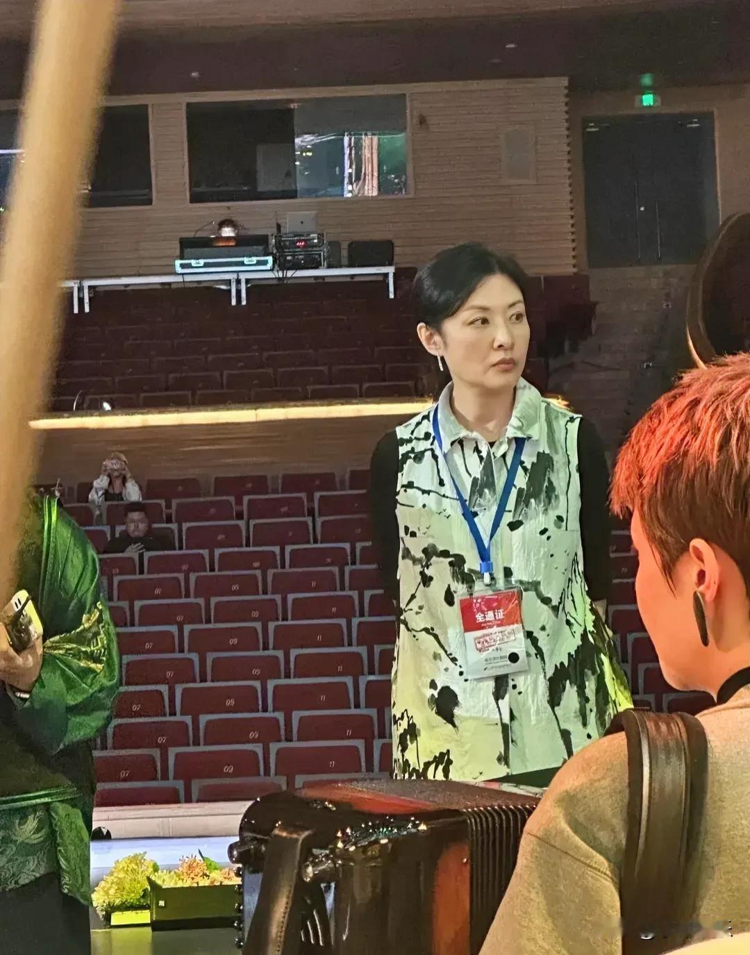 一脸严肃的央视一姐，我差一点儿没认出来，好久不见，还是那么优雅大方。她看起来有点