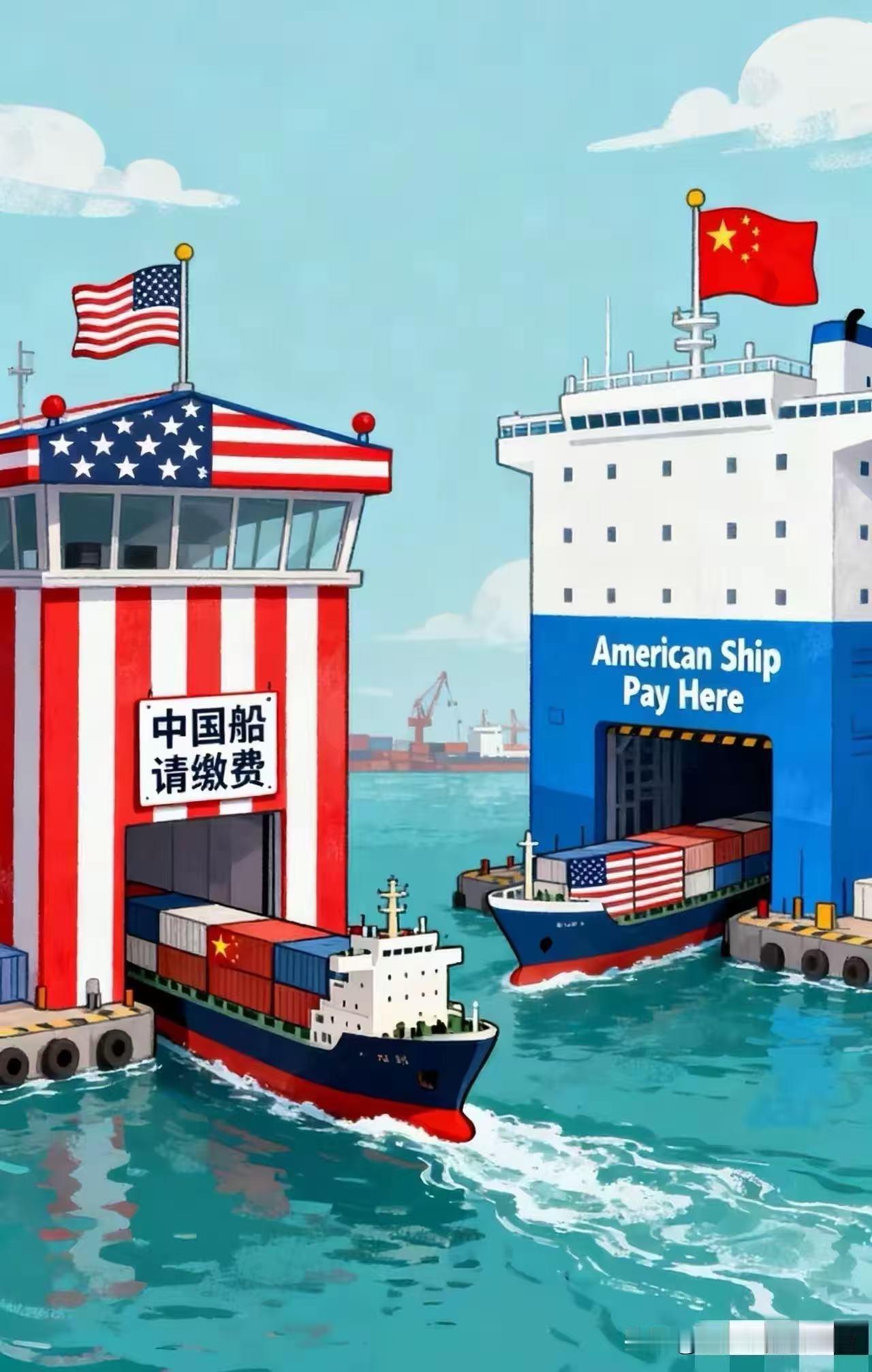 又现阳谋，中美准备互征的港口费，很多人都会认为中国吃亏，因为中国造船量已占世界的