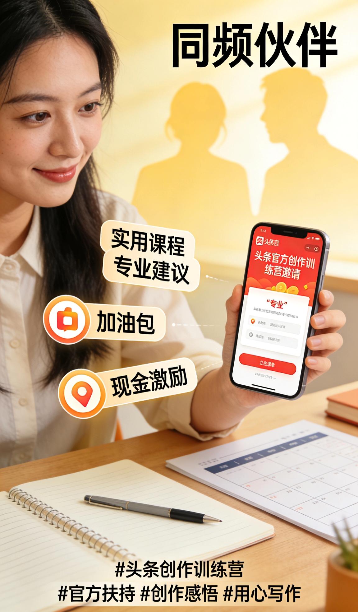 昨天收到头条官方创作训练营的邀请，真的特别惊喜！一直默默坚持创作，没想到能被平台