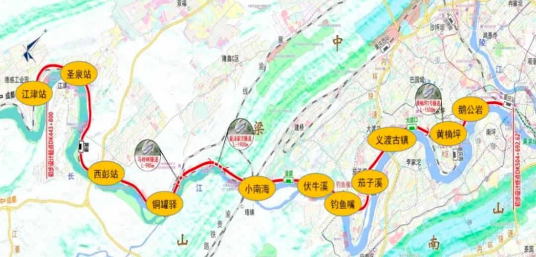 成渝铁路，74年后终于“双线齐飞”！
6月30日，江津至铜罐驿段双线通车，单线变