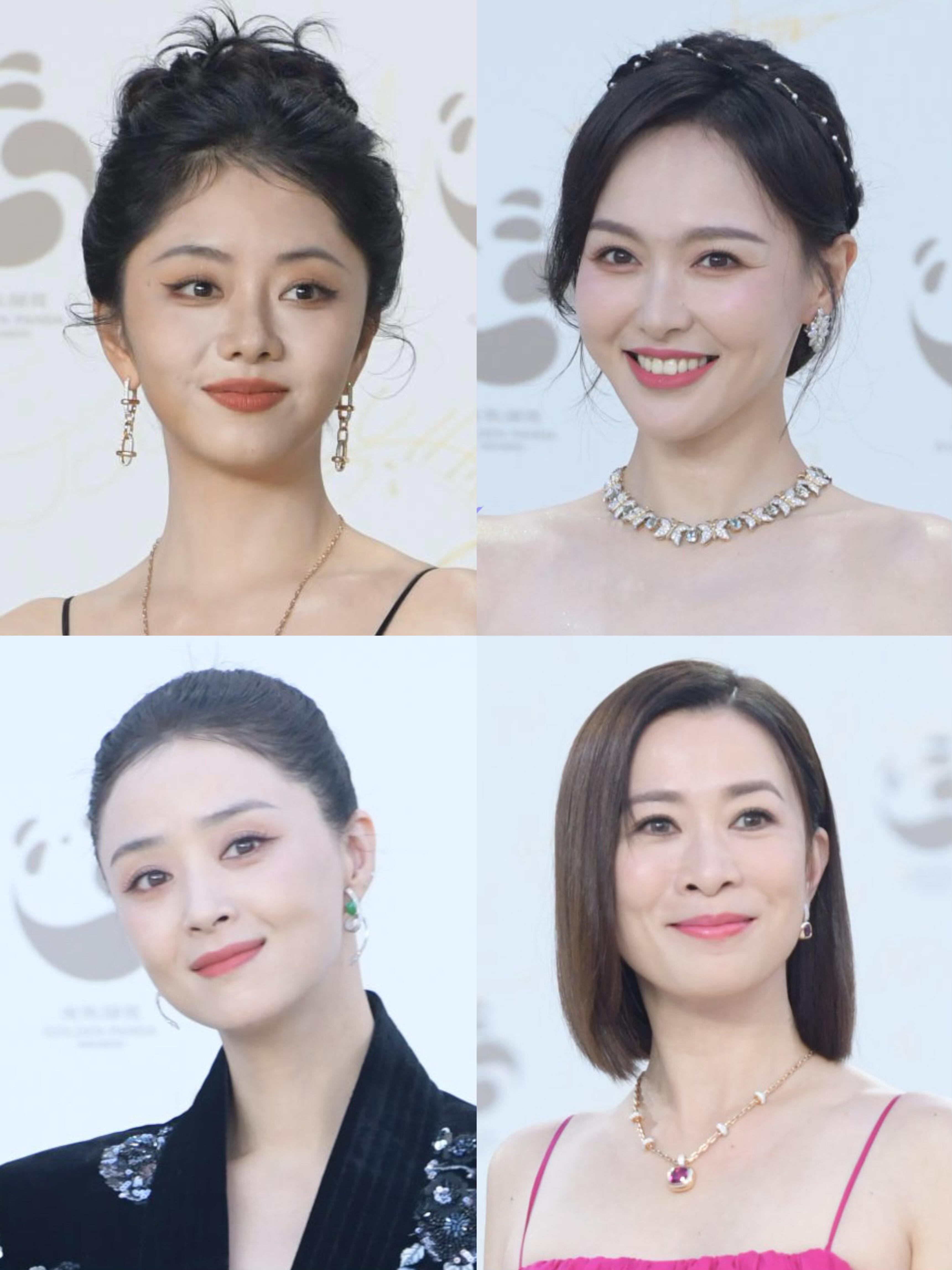 金熊猫红毯上的女明星生图唐嫣 蒋欣 佘诗曼 谭松韵 赵雅芝 郝蕾金熊猫红毯上的女