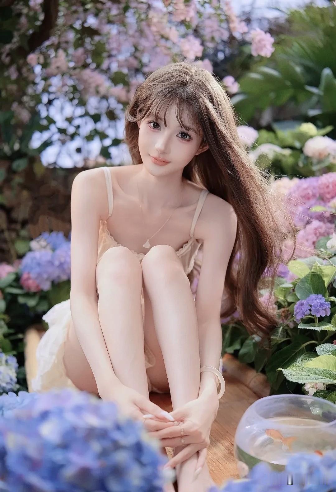 光影落在发梢的瞬间，这组花园写真美到让人挪不开眼