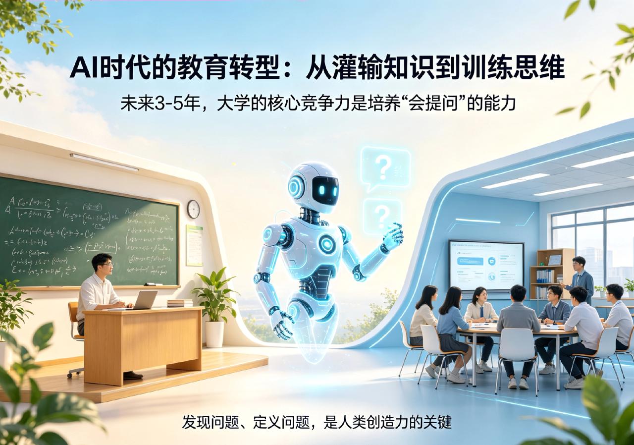 AI时代正在彻底改变传统的教育方式。未来三到五年，如果大学还不做出根本性的改变，