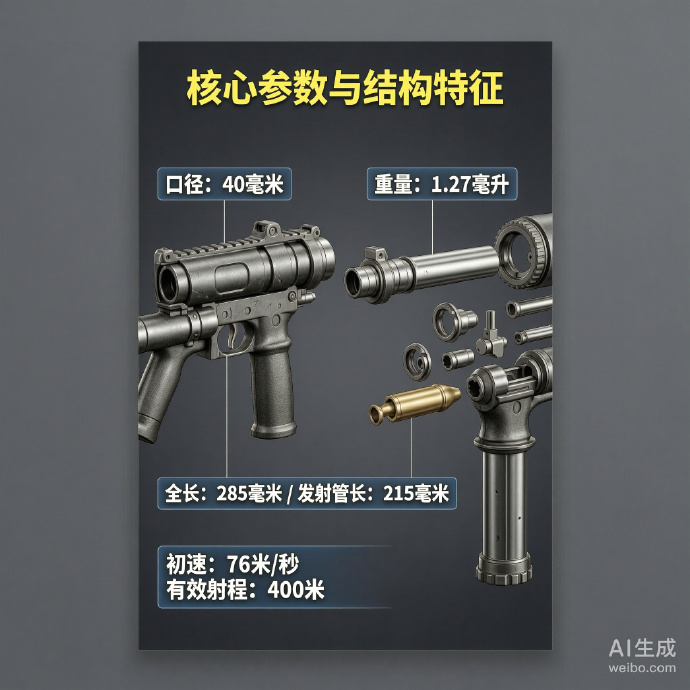 军事ai新视野 M320榴弹发射器M320榴弹发射器是德国黑克勒·科赫公司（简称