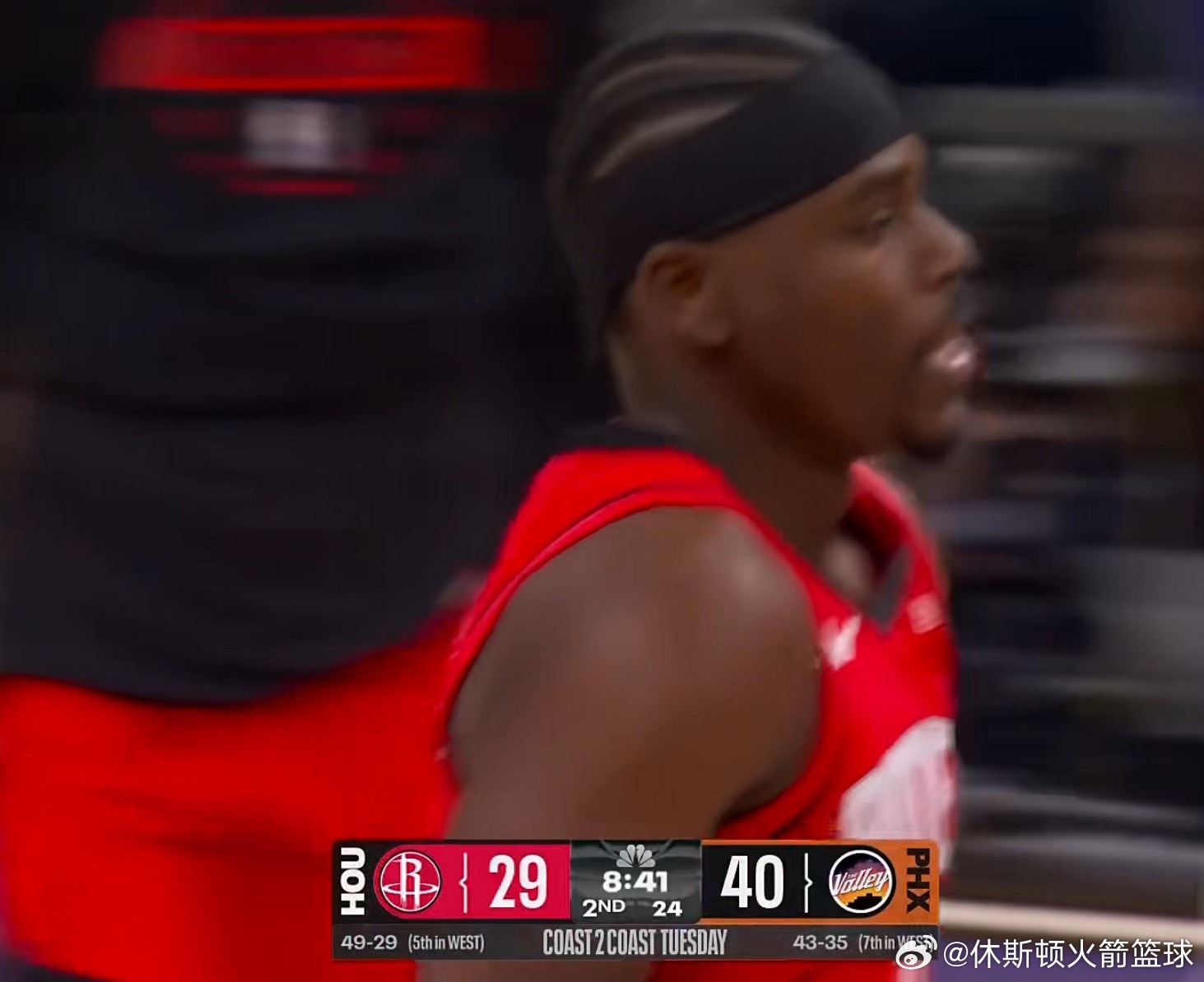 霍老三三分再中，分差来到11分火箭vs太阳休斯顿火箭休斯顿火箭