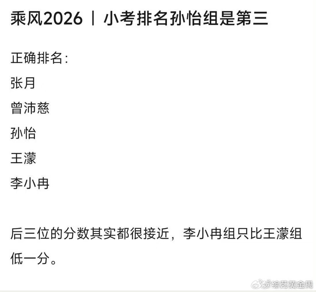 曾沛慈团五公小考排名李小冉团五公小考倒一张月团比曾沛慈团高一分 唱跳默契比拼高能