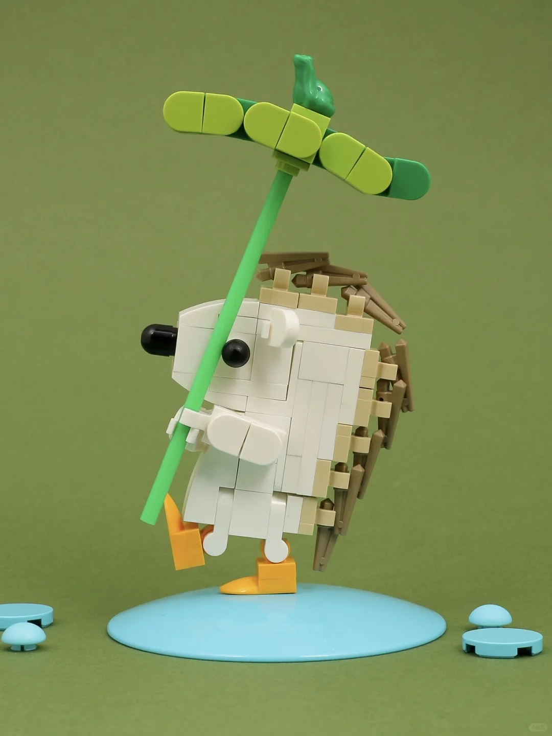 超可爱乐高小刺猬，筷子零件还能这么用！