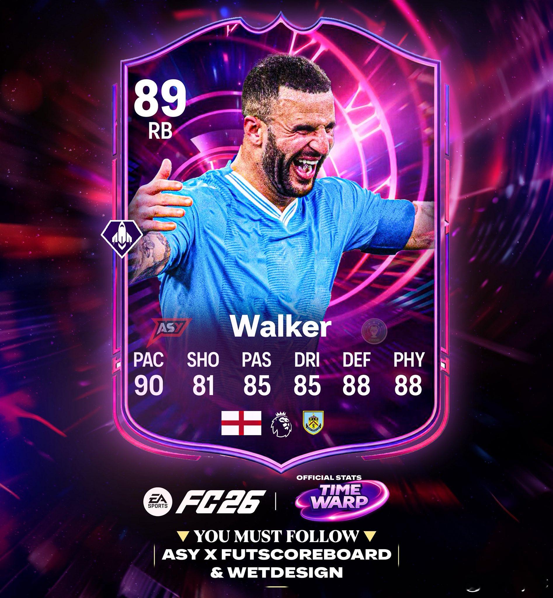 时空扭曲沃克的正式数据。FC26