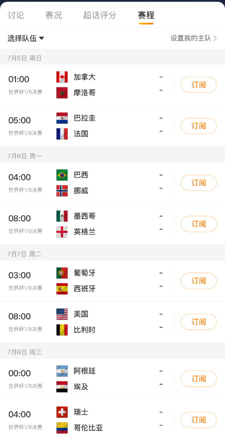 世界杯16强正式出炉，明天起来世界杯 为你的主队评分助威吧！单场比赛随机掉落球衣
