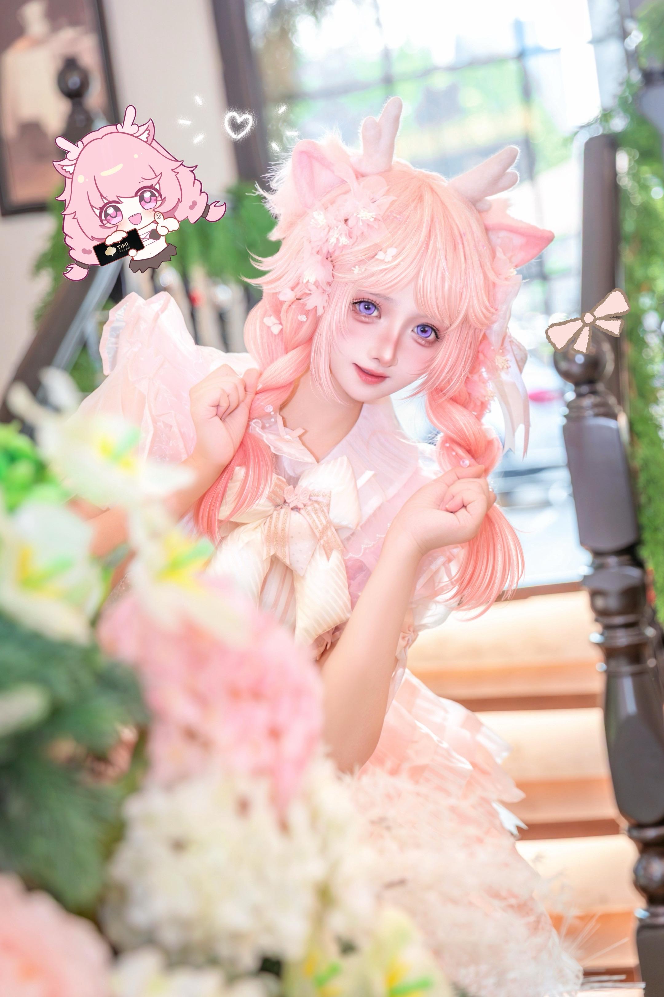 真的会有人拒绝小鹿吗？🦌🎀。📷：  赛博头发：阿咩儿子