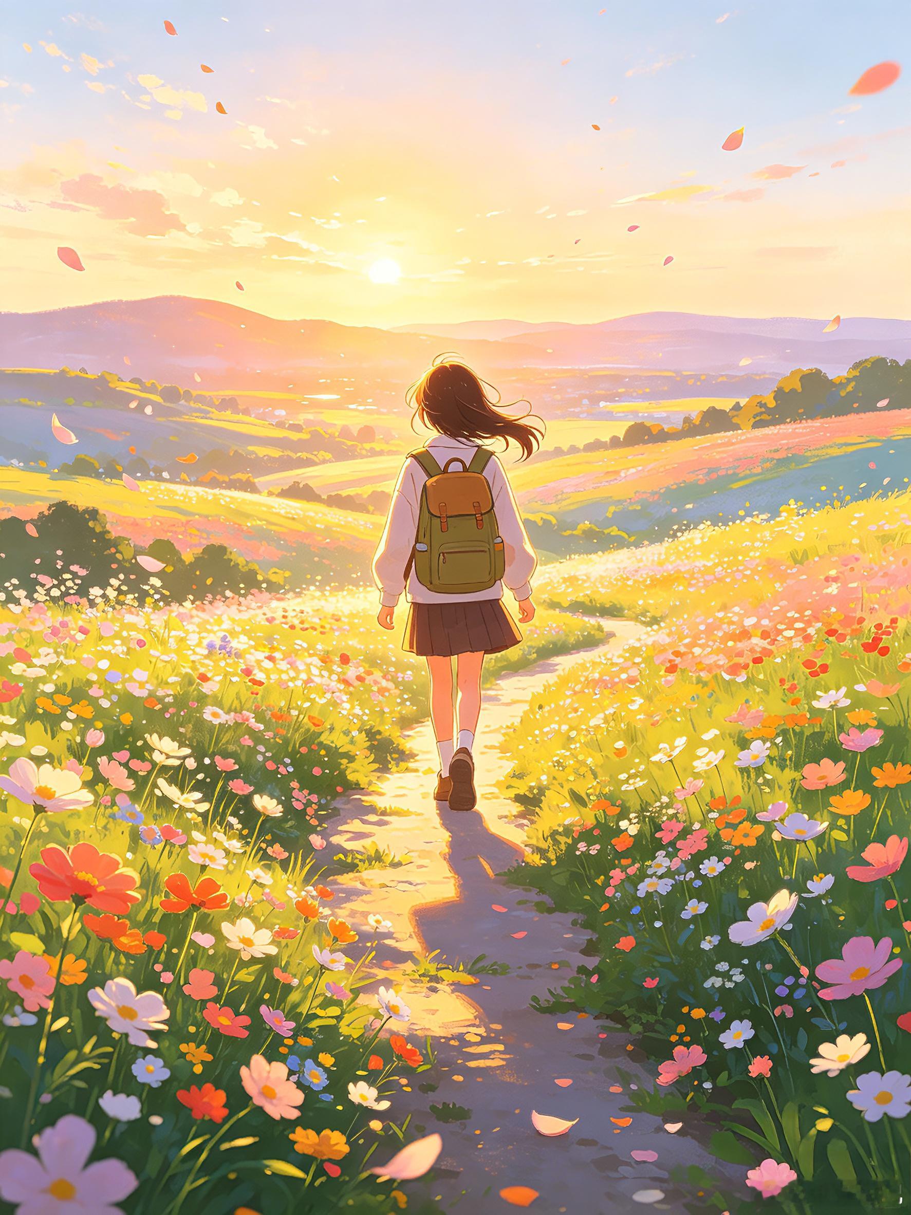 🌱 日子还长，总会如愿以偿，努力永不过时，向前才有风景。往前走，去迎接下一个生