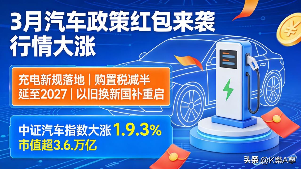 汽车圈炸锅！3月政策红包+行情大涨，买车布局必看

汽车领域迎重磅政策密集落地，