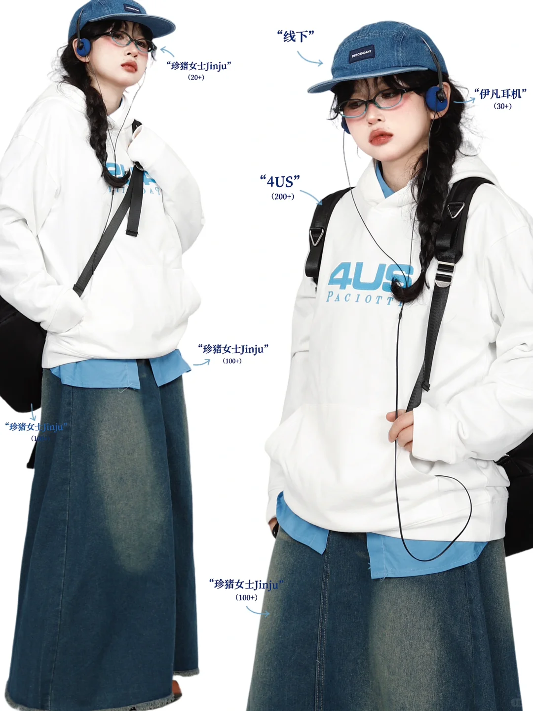 复古outfits｜*艺术生卫衣叠穿look📘层次感