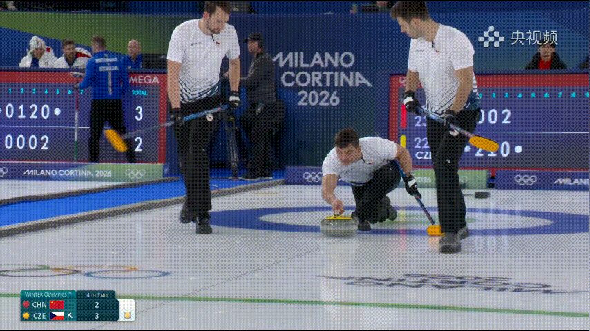 【中国-捷克】中国捷克四垒一直在相互谦让，捷克队第四局大分局面没有把握住，捷克后