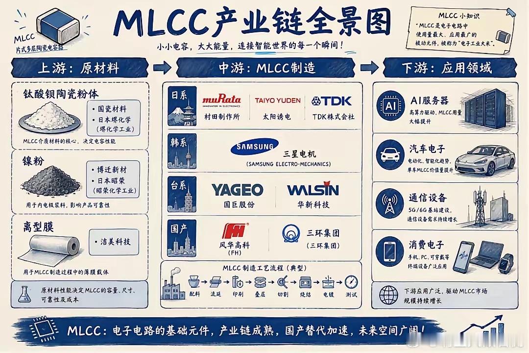 高端MLCC持续紧缺，国产替代黄金窗口开启作为电子设备不可或缺的“工业大米”，M