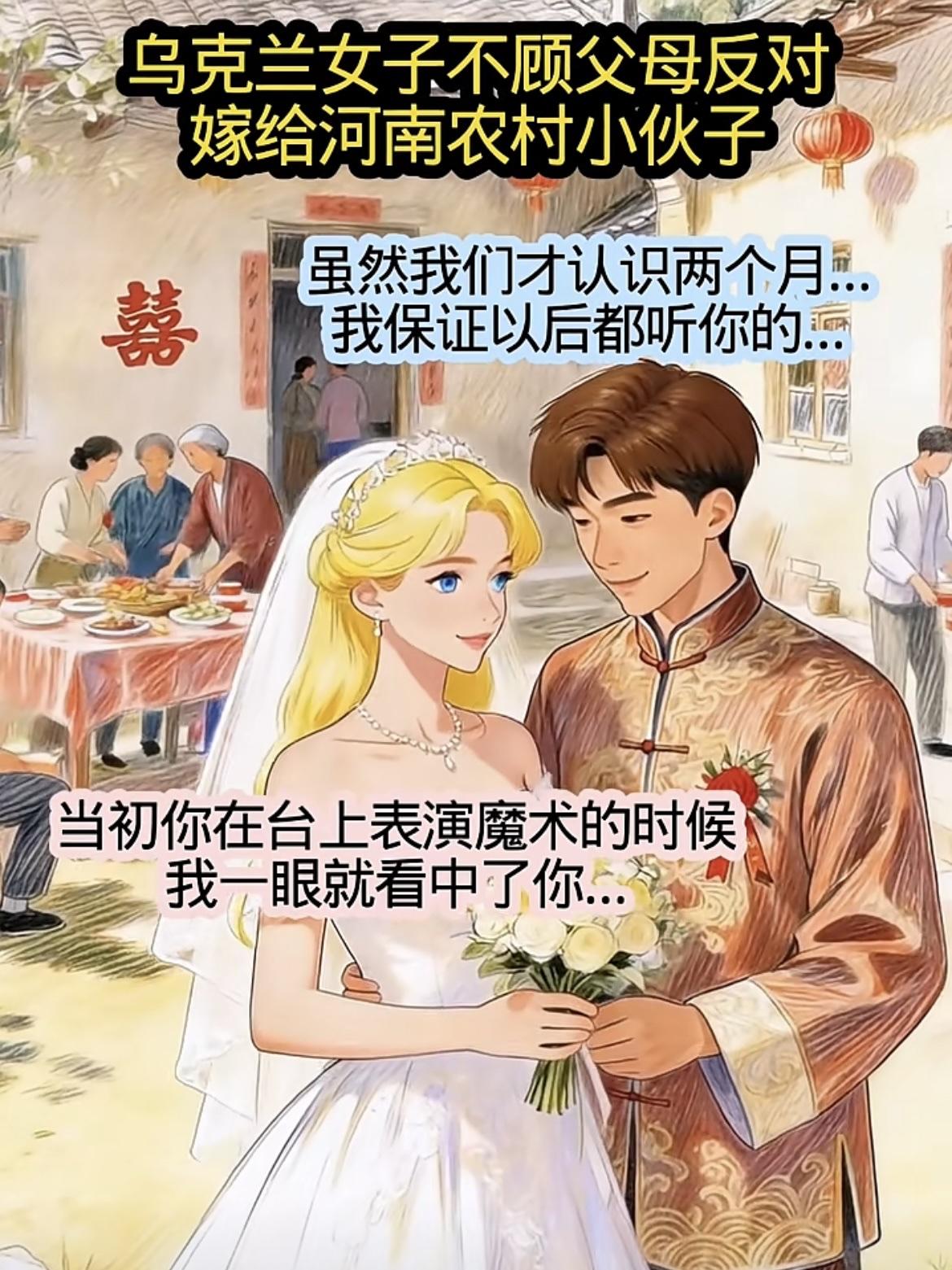 “ 乌克兰女子，不顾父母反对嫁给中国小伙 ”[笑哭][笑哭]