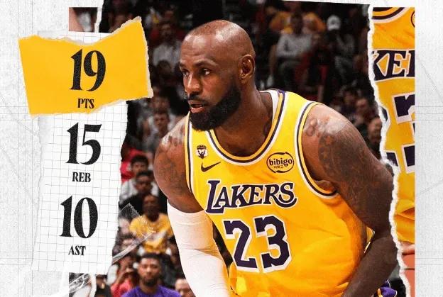 詹姆斯41岁79天再砍三双，打破自己保持的历史最老三双纪录
03月20日讯 在今