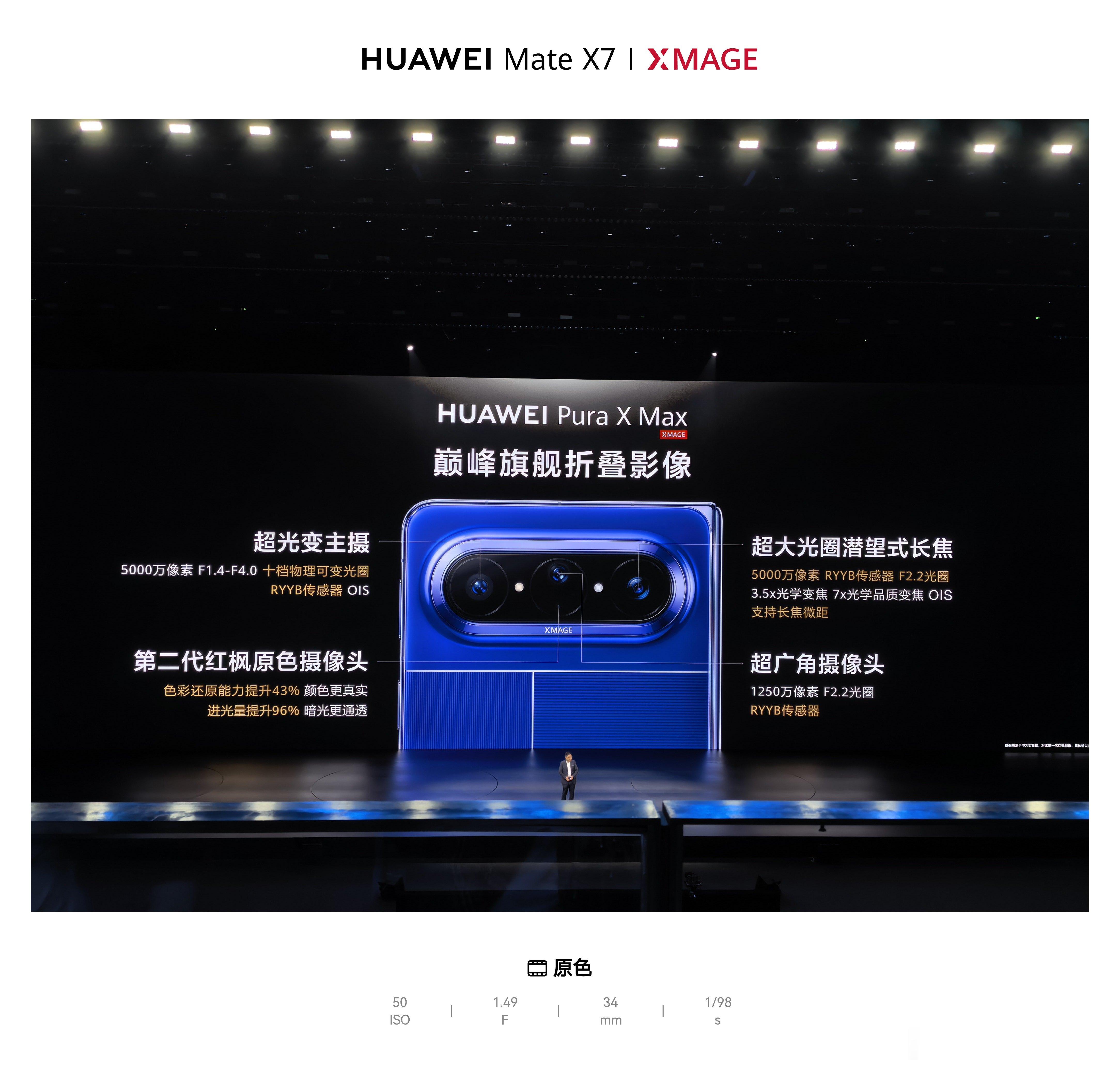 华为Pura X Max果然把可变光圈和潜望式长焦安排上了，漂亮！ 