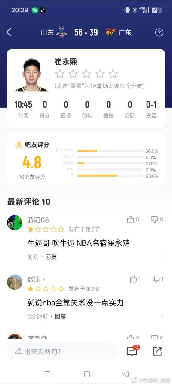 CBA 不靠萨姆纳，广东队真的是猴他奶奶，全是狒狒 