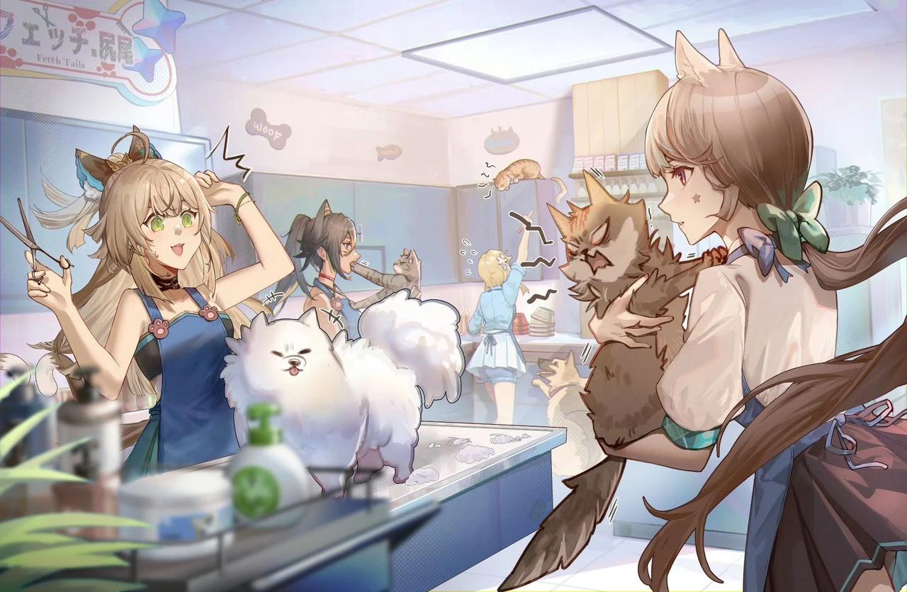 枫丹猫猫带着猫猫，来吃稻妻猫猫家的猫粮！#原神# #游戏# #二次元#