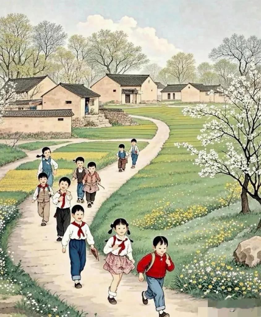 考验眼力！图中明明有11个人，为什么只看到十个小朋友在田间小路上？难道眼睛被欺骗