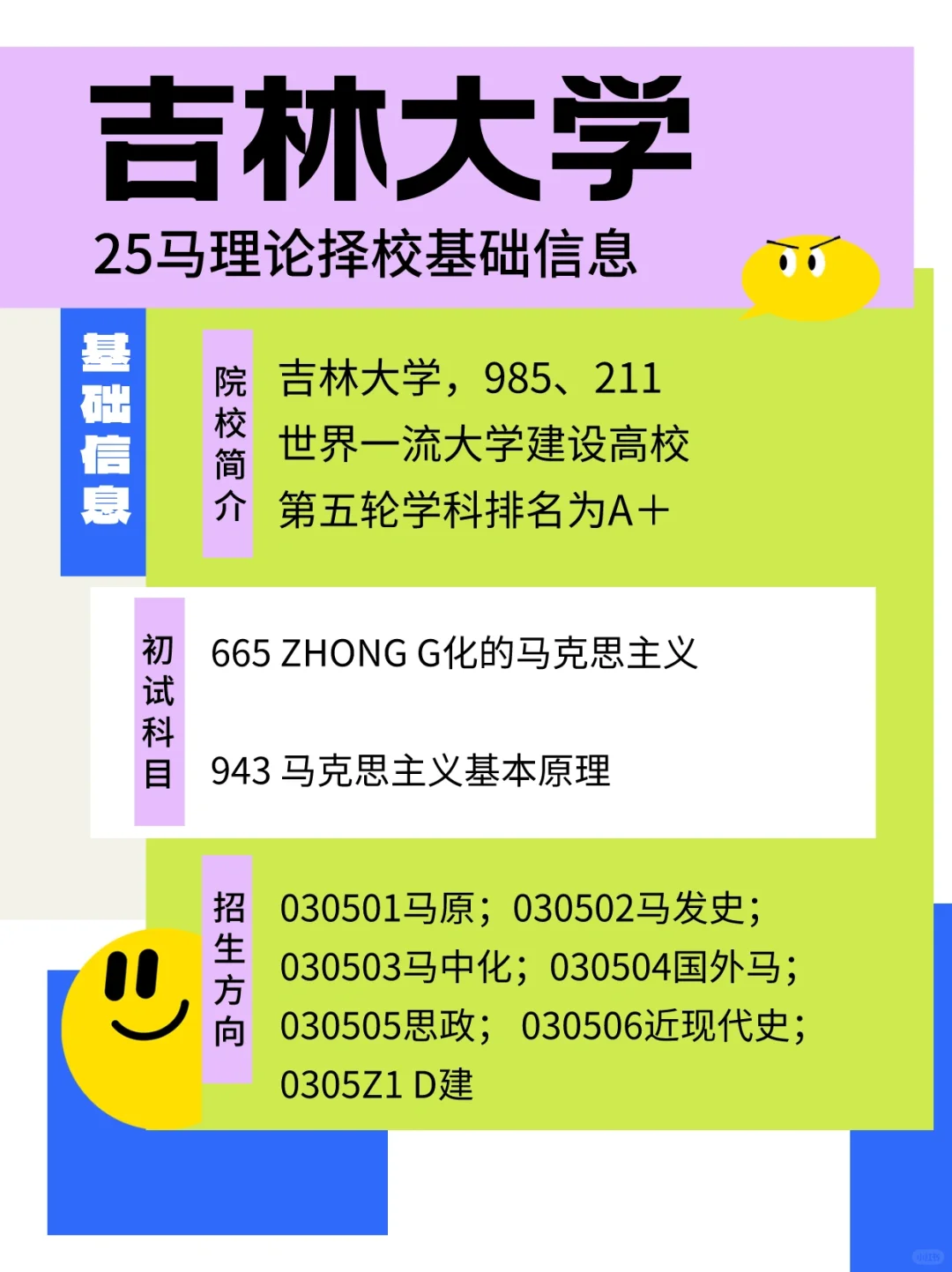 25马理论｜吉林大学！初试两本书的985高校