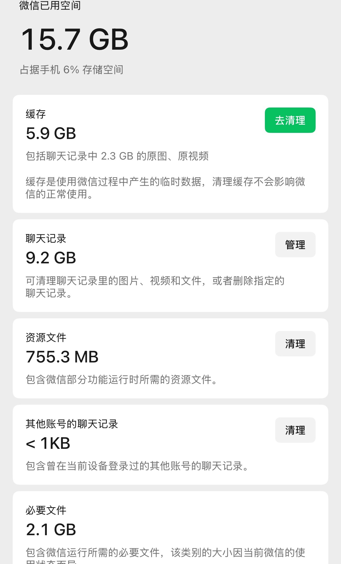微信聊天记录可以断舍离吗定期会清理，主要清理占用空间太大的各种群记录，以及比较大