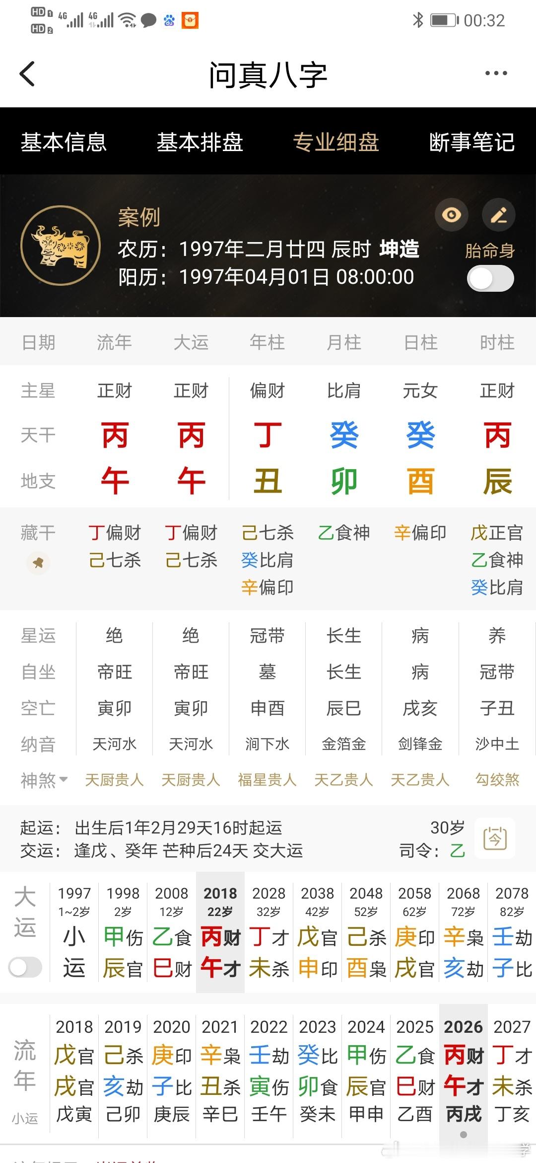 曝霍启山和娜然要结婚了娜然霍启山 娜然  霍启山八字三柱：癸亥 丁巳 辛亥  我