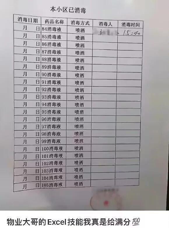 这位物业大哥还是需要多学下怎么使用excel表格[灵光一闪][灵光一闪][灵光一