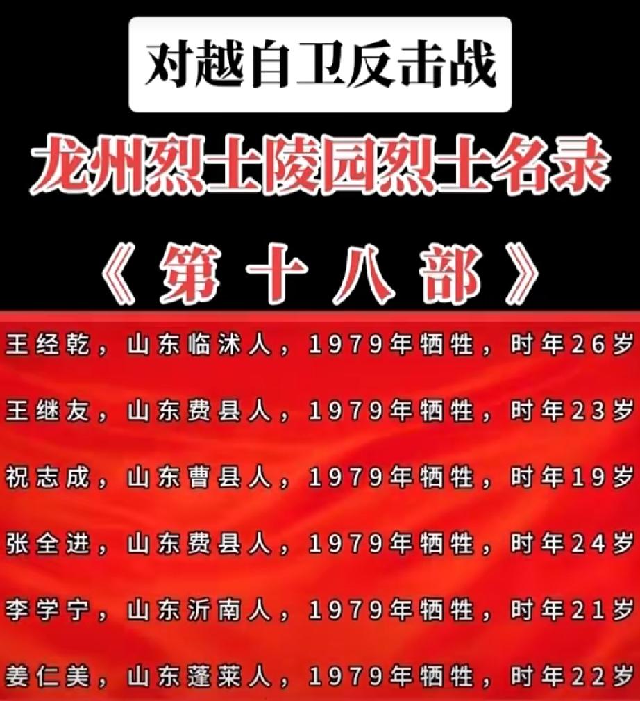 【对越自卫反击战】广西龙州烈士陵园烈士名录（第十八部）

曹县籍烈士祝志成、孟祥