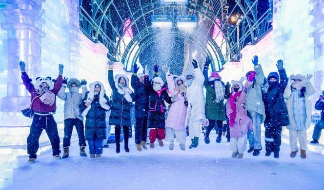 2026年元旦假期，哈尔滨搜索热度同比暴涨超500%，成为冰雪游顶流。冰雪大世界