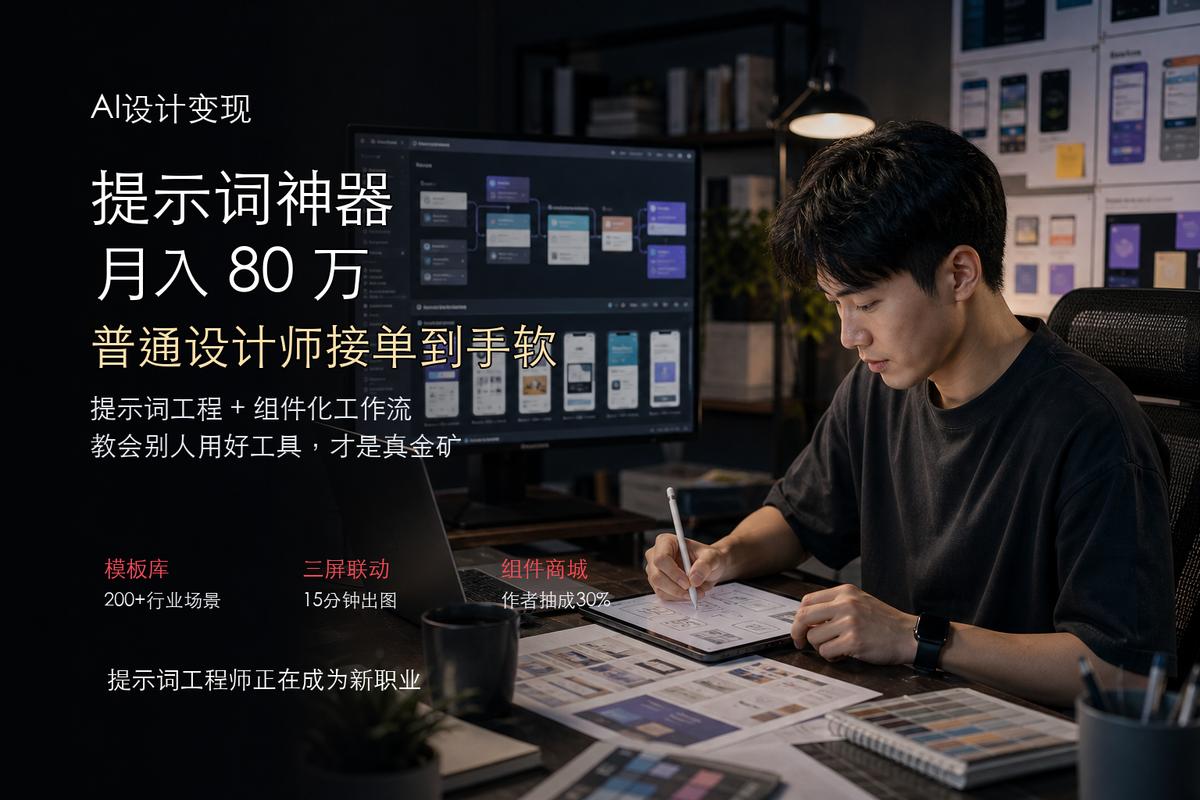 1 人团队靠 AI 设计工具月入 80 万！这个“Prompt 优化神器”让普通