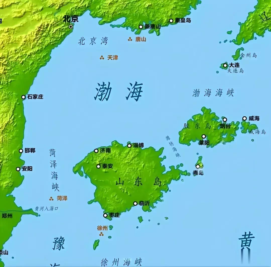据说这是模拟冰川融化后，大陆架被淹没的图片，当我看到郑州终于成为滨海城市，禁不住