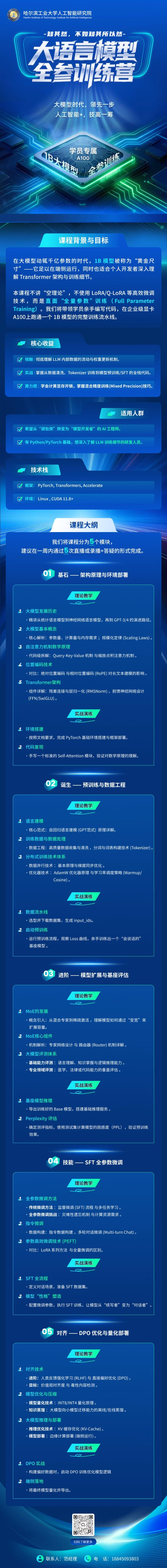 哈尔滨工业大学人工智能研究院拿出GPU资源，邀请名师授课，教大家亲手训练一个10