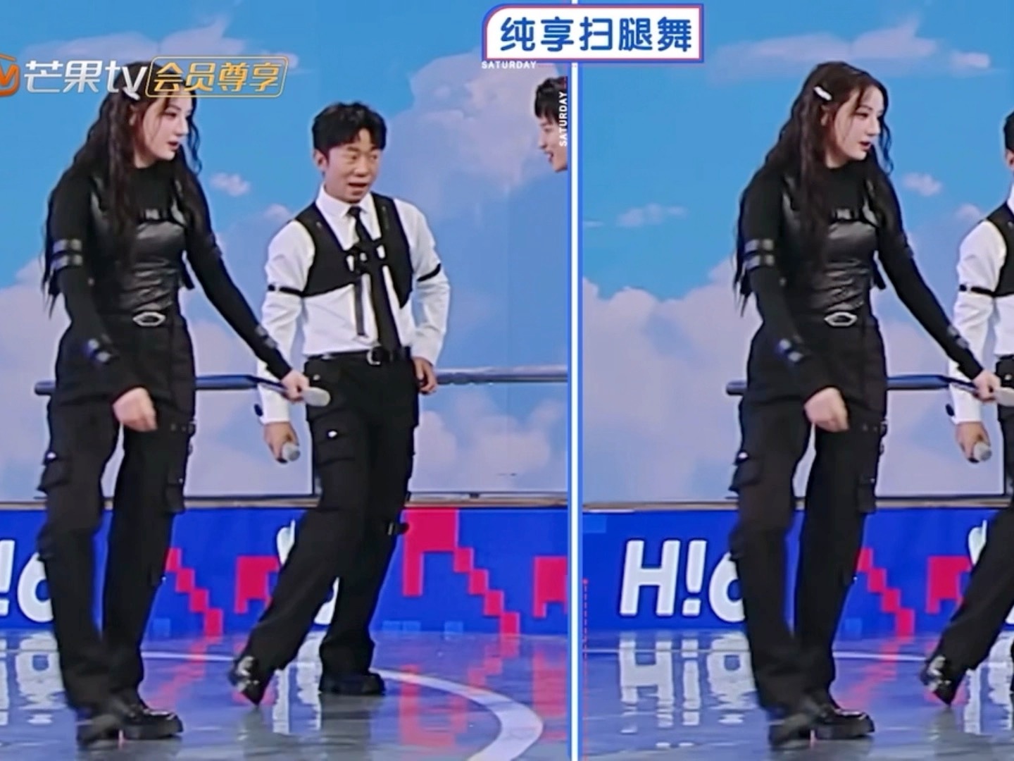 迪丽热巴 扫腿舞💃💃💃迪丽热巴有种气血很足的美 ​​​