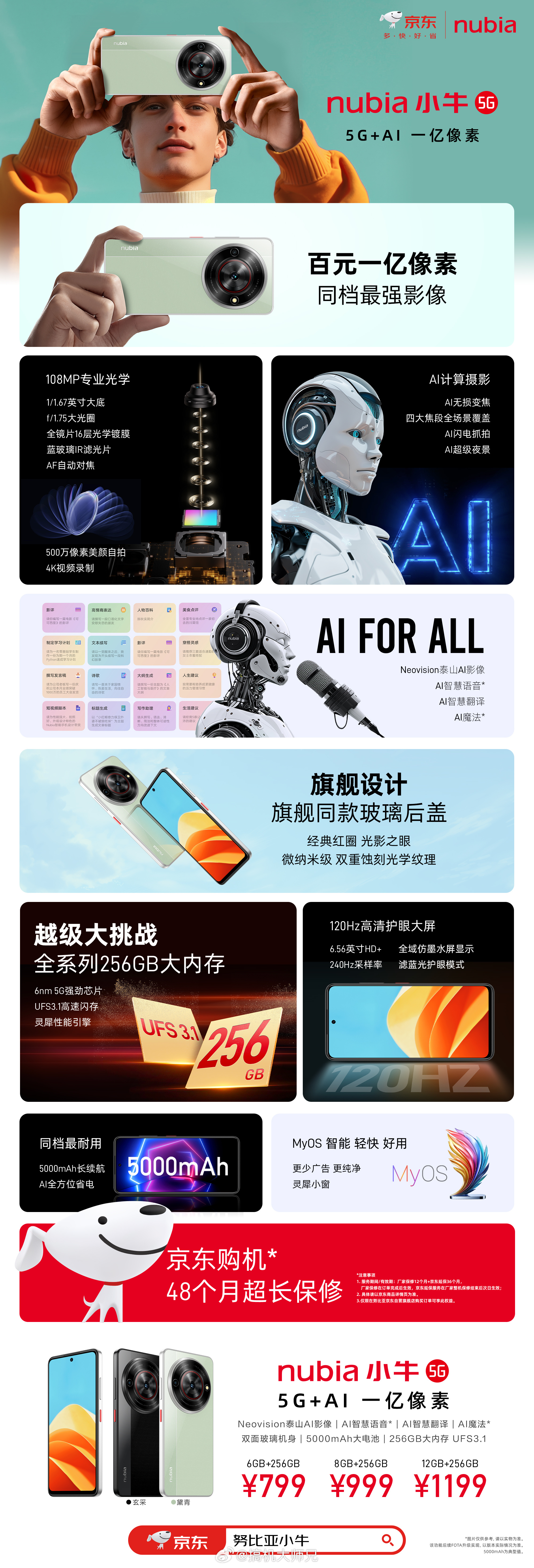 #努比亚2024春季新品发布会#努比亚小牛这手机很能打，只要799元起！！没听错