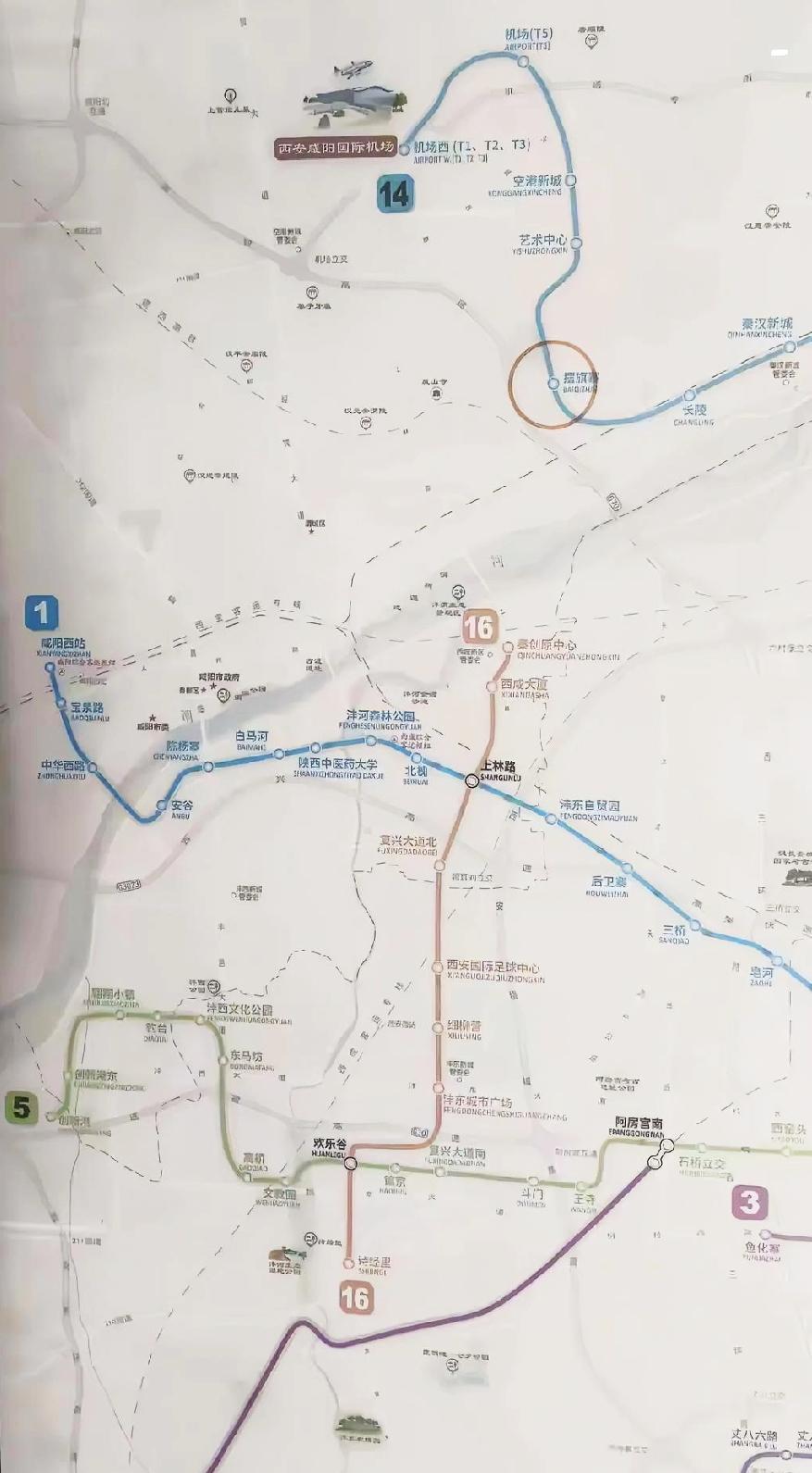 西安地铁四期规划最应该加入16号线二期南北延长线！

因为西安地铁16号线，目前