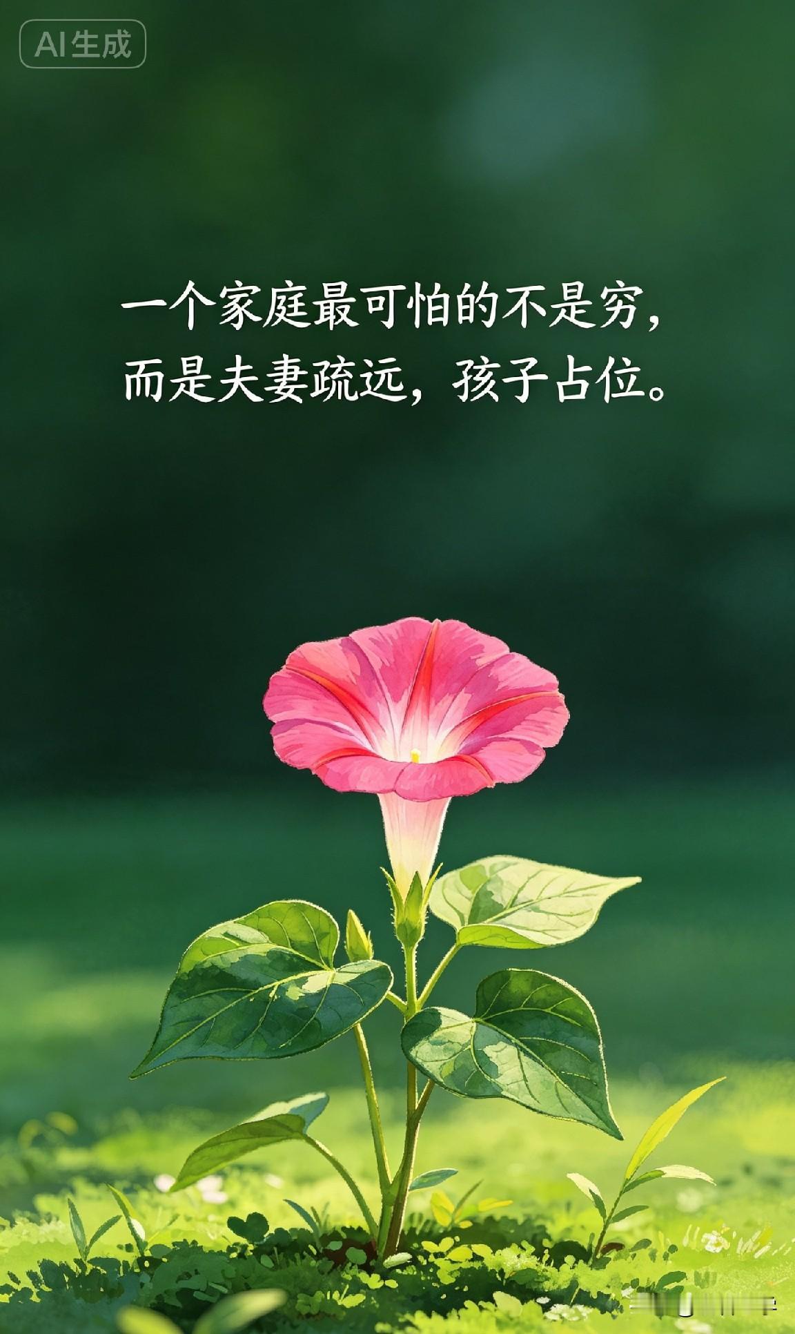 一个家庭最可怕的不是穷，而是夫妻疏远，孩子占位。

你一定见过这样的家庭：经济不