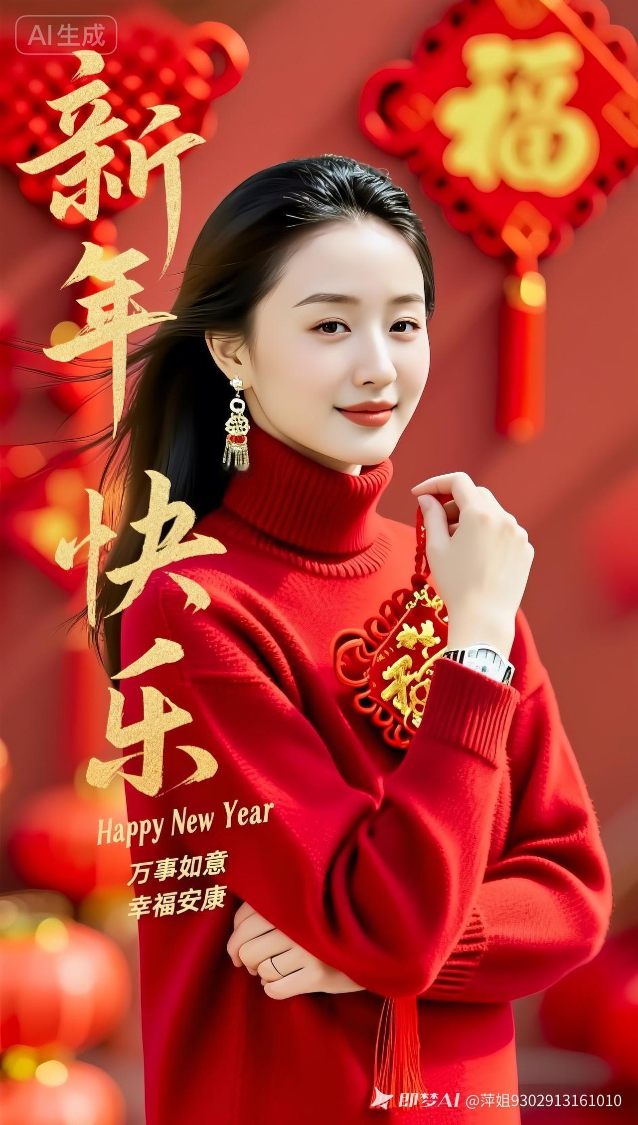 新年快乐，万事如意，幸福安康！🎉💖