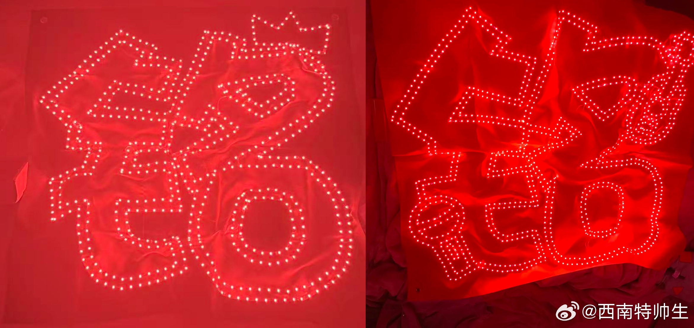 大家可以看下实拍对比图，左边市面常规款，右边是我们家的灯牌不少平价灯牌近距离看效