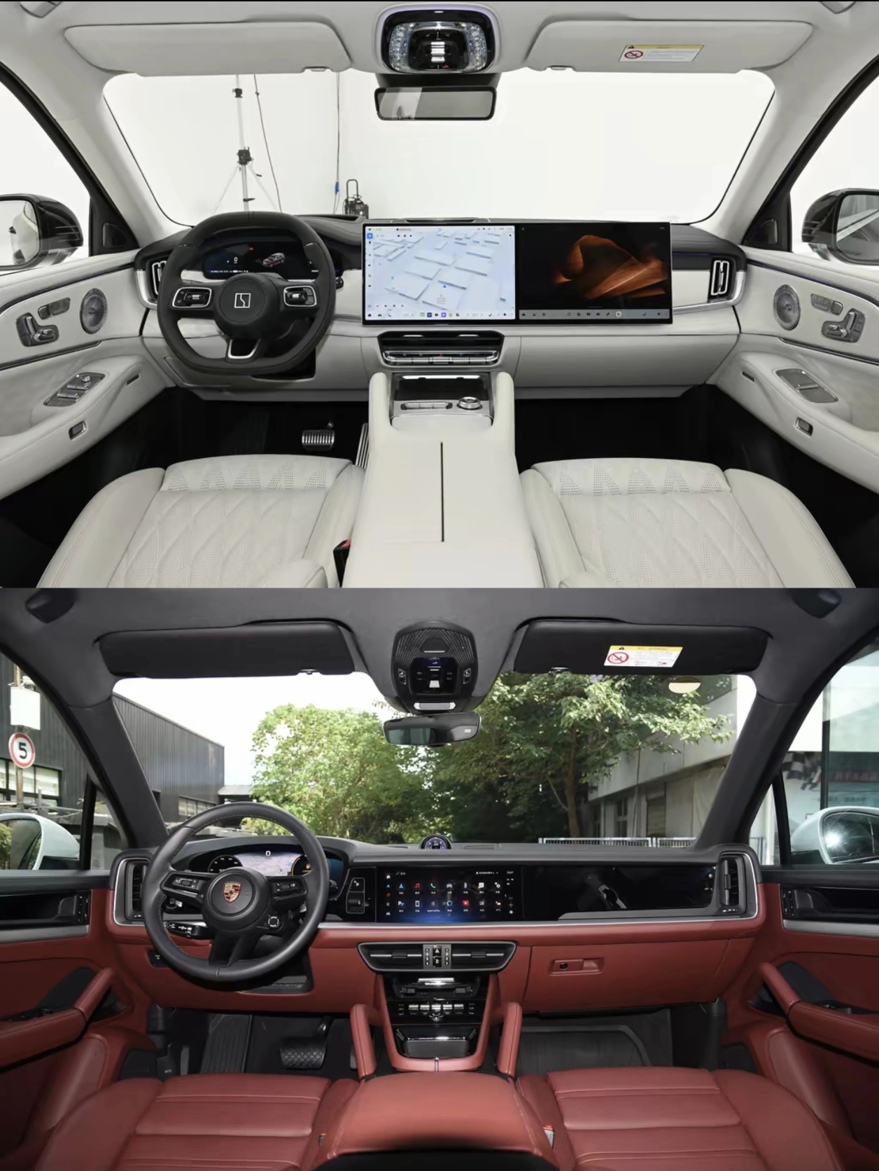 都带个扶手，极氪8X、保时捷卡宴，你喜欢哪个内饰？我喜欢8X的