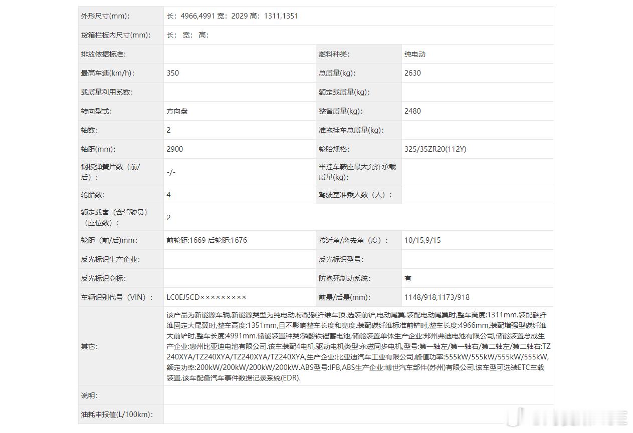 3000匹马力？仰望你要干嘛！！！！四电机总功率2220kW（约3019马力）的