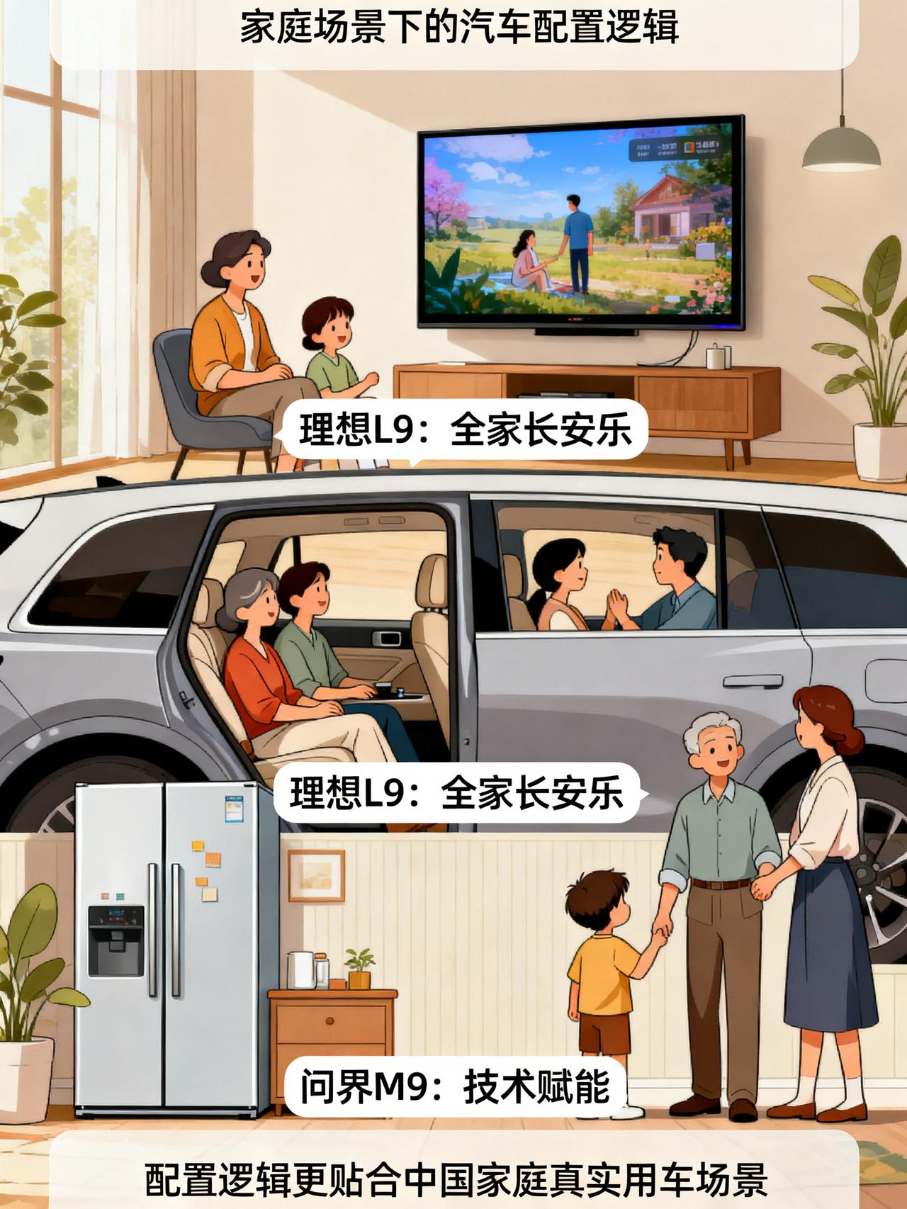 网上有句话我特别认同：在中国人自己家里，理想L9是一台比问界M9更理想的车。 这