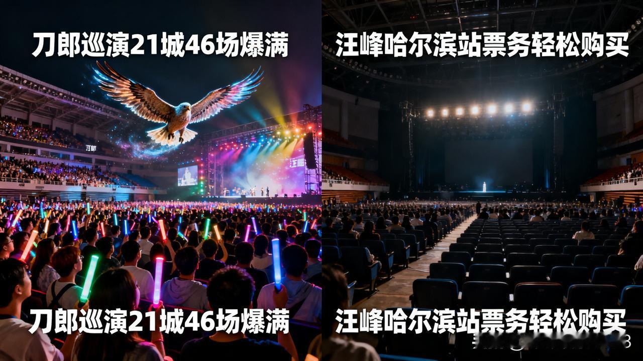 音乐圈风云变幻，刀郎和汪峰的演唱会情况形成了鲜明对比。刀郎可谓是 “王者归来”，