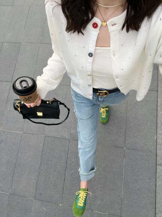 开衫➕牛仔裤cp简直是打工人春日通勤的神！