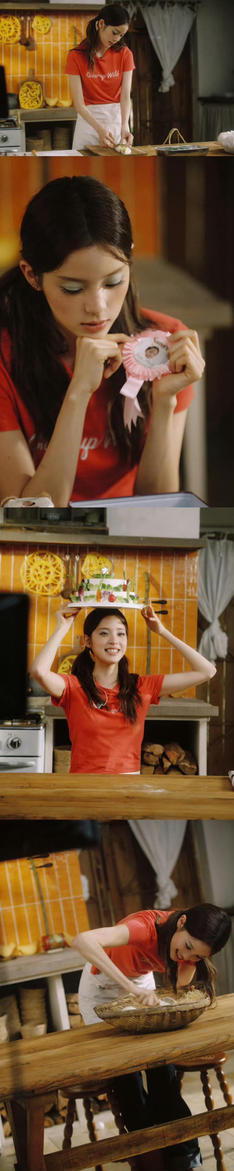 欧阳娜娜美商复古生日感+田园治愈风，两种风格轻松驾驭，审美太在线 