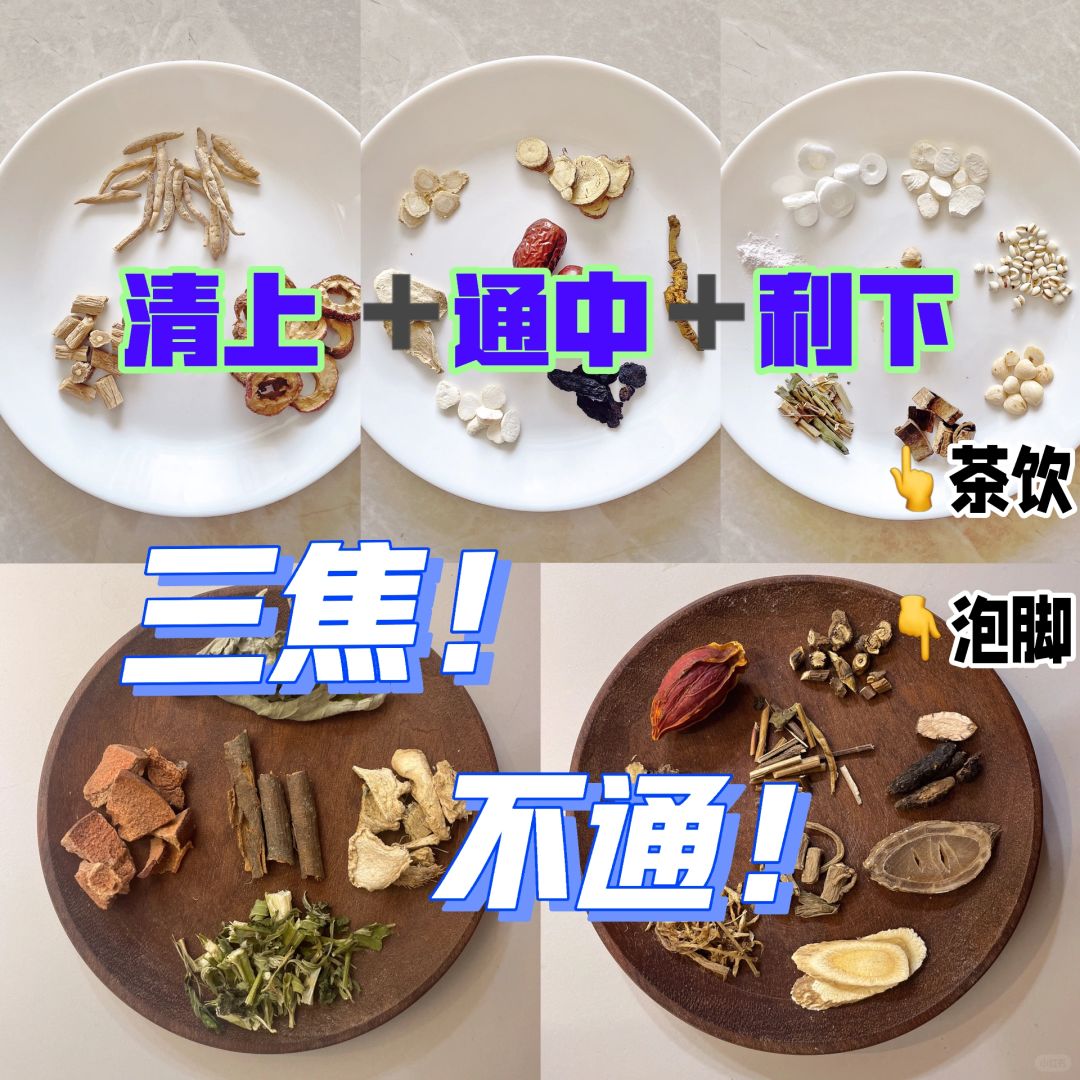 上热下寒/三焦不通👆“清上、通中、利下”