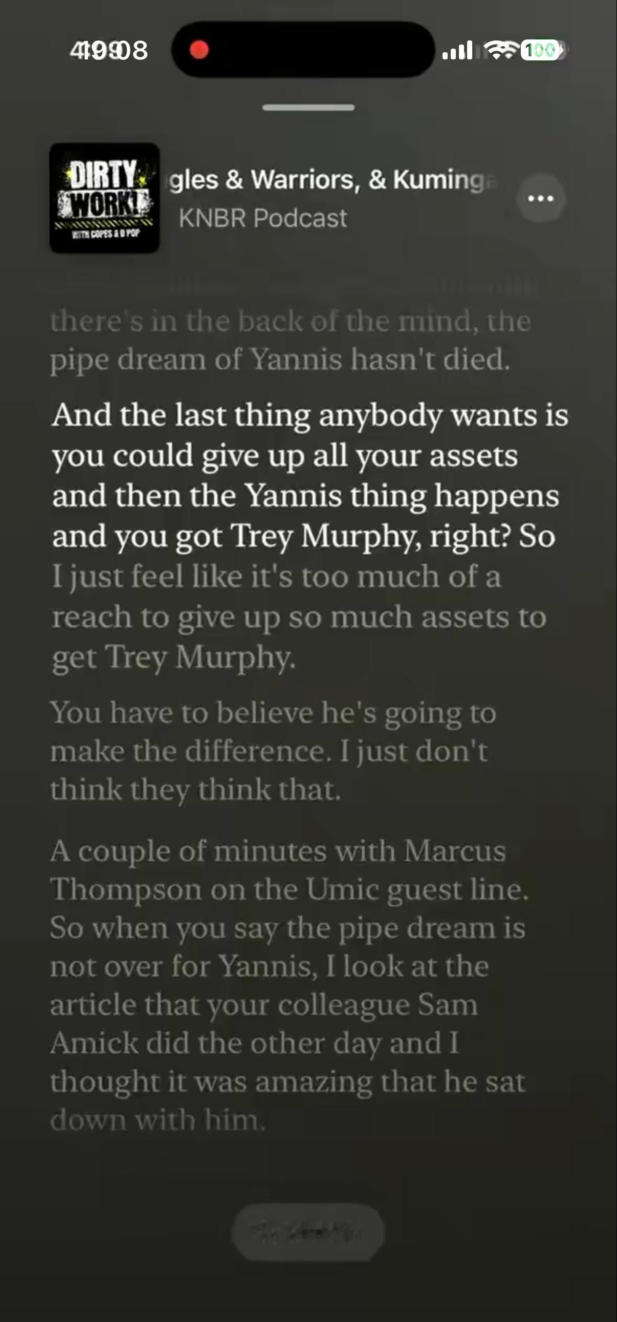 根据MT的说法，勇士队想把筹码留给字母​​哥，因为他们认为特雷·墨菲和小迈克尔·