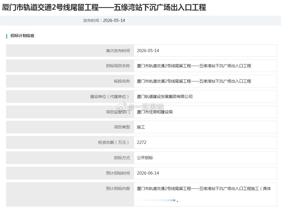 厦门地铁 五缘湾下沉广场出入口工程，莫非万科商业要激活了？ 